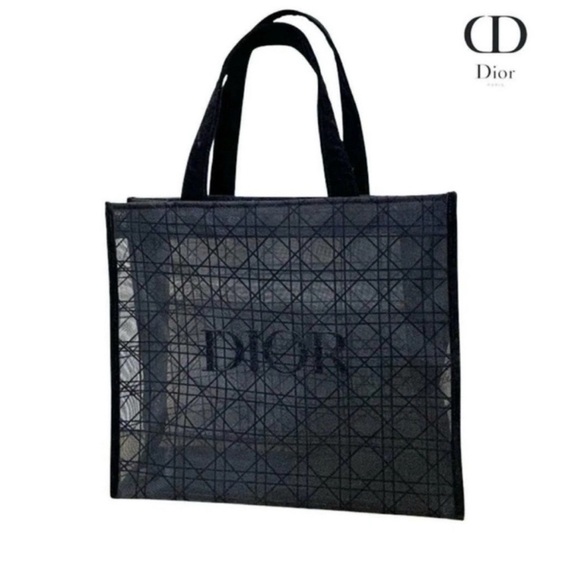 DIOR BLACK MESH & VELVET BEAUTY
TOTE, NEW - Picture 3 of 5